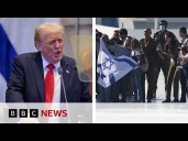 Hostages reunited with families as Trump greeted with cheers in Israeli parliament