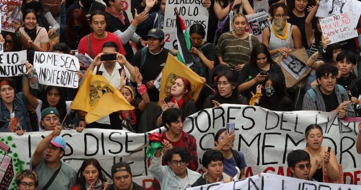 Tras marcha por el 68, autoridades reportan detenido por saqueo y buscan a encapuchados por ataques