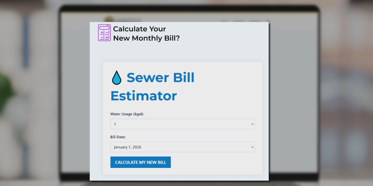 City rolls out tool to help residents calculate sewer bills