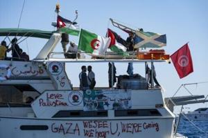 Gaza aid flotilla says Israeli warships intercepting boats