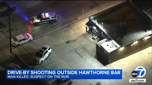 Man killed in drive-by shooting outside Hawthorne bar called The Greatest