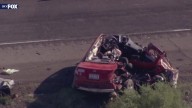 1 hurt after car crashes into semi