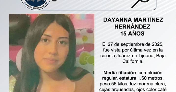 Se busca a Dayanna Martínez Hernández de 15 años