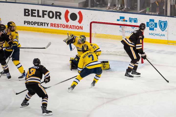 Poised under pressure, Jack Ivankovic slams the door in shutout of Western Michigan