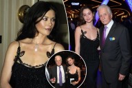 Catherine Zeta Jones daughter Carys Zeta Douglas wears 20 year old vintage dress at NYC Icons of Culture Gala