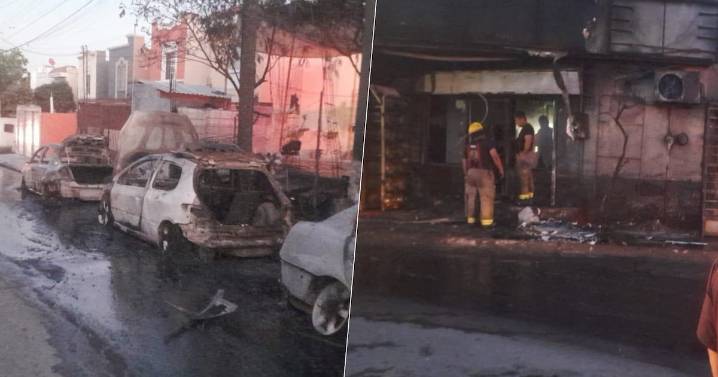 Incendio en taller de tráileres en Santa Catarina, NL, deja 3 heridos, 22 autos y 8 casas quemadas