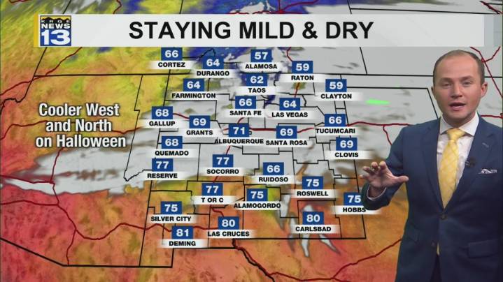 Mild, dry weather continues into Halloween across New Mexico
