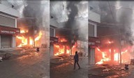 Watch: Fire breaks out in cloth showroom near Tower Circle in Karimnagar