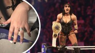 WWE superfan Jasper Oxford proposes in front of wrestling champion Rhea Ripley at Crown Jewel Superstore