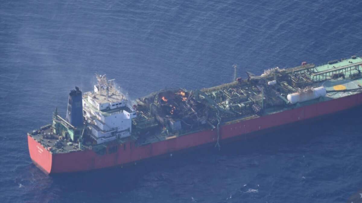 At least 23 Indian crew rescued after LPG vessel catches fire off Yemen coast