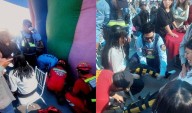 Tres niñas heridas tras caer de un tobogán inflable durante fiesta escolar en Arequipa