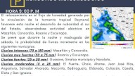 Alertan lluvias intensas para Mazatlán y Concordia