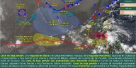 Se pronostican lluvias muy fuertes con puntuales intensas en regiones del oriente, sur y sureste de México