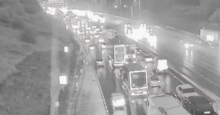 M6 closure as lanes on major motorway shut after crash during rush hour