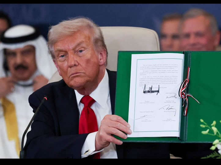 Trump y homólogos de Egipto, Qatar y Turquía firman acuerdo de paz en la Franja de Gaza; ‘Nunca antes se había visto tanta felicidad’: Trump