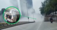 ¿Explosión en puerta? Pipa de gas sufre falla mecánica; provoca pánico sobre Circuito Interior