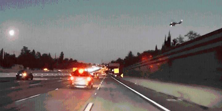 New video shows helicopter plummet into Northern California freeway