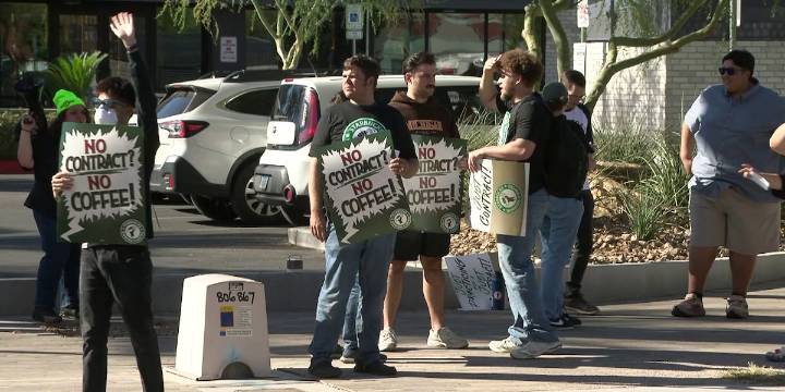 Las Vegas Starbucks workers join nationwide push for better pay and hours