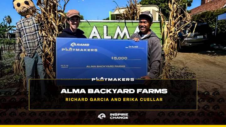 Erika Cuellar and Richard Garcia of ALMA Backyard Farms named eighth Rams 'pLAymakers' of 2025