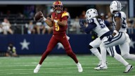 Commanders' Jayden Daniels out with injury and Marcus Mariota to start vs. Chiefs, AP source says