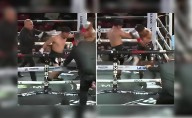 Peleador de box pierde el control en pleno combate y lanza una patada a su rival que lo descalificó