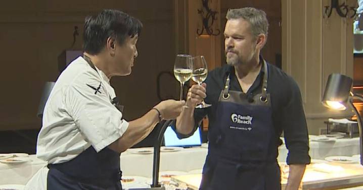 Matt Damon, Chef Ming Tsai raise money in Boston for families facing cancer