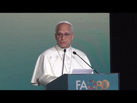 Pope Leo urges world leaders 'not to look the other way' in fighting global hunger