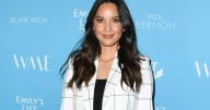 Olivia Munn Makes a Statement in White Suit with Bralette Layer
