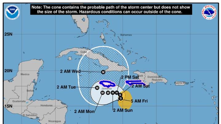 Tropical Storm Melissa expected to rapidly intensify into major hurricane