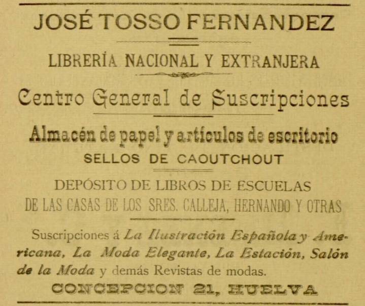 Breve historia de los santuarios del libro en la Huelva del XIX y principios del XX (IV)