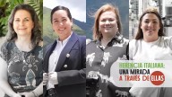 Herencia Italiana: una mirada a través de ellas, representadas por Esmeralda Vizzi, Giselle Petricca, Tiziana Polesel y Giuseppina Arcuri.
