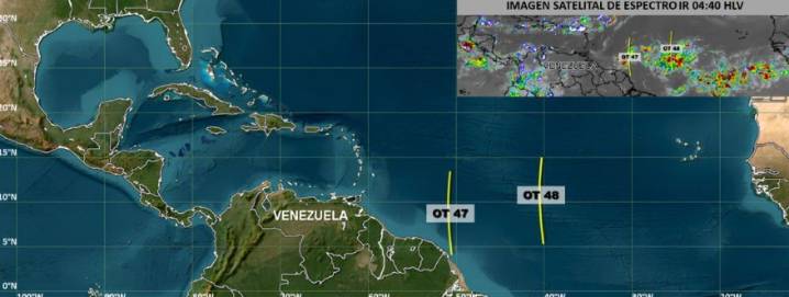 Inameh emite alerta por aproximación de dos nuevas ondas tropicales