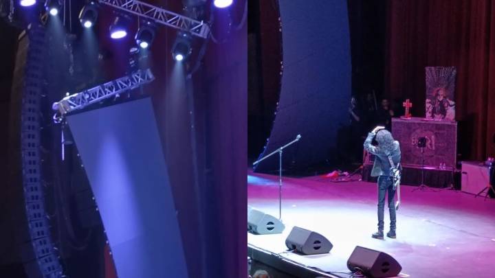 Suspenden momentáneamente concierto de El Tri en el Auditorio por colapso de pantalla