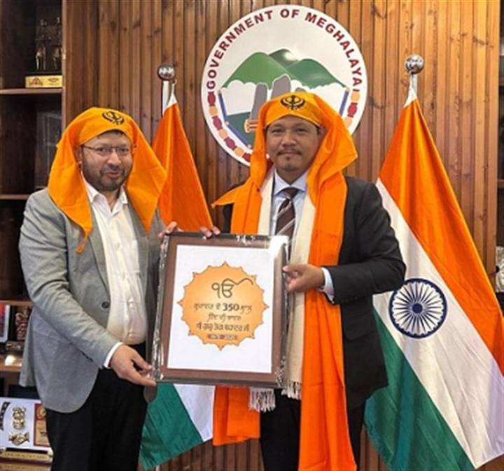 Ravjot Singh invites Meghalaya CM to attend 350th Martyrdom anniversary of Sri Guru Tegh Bahadur