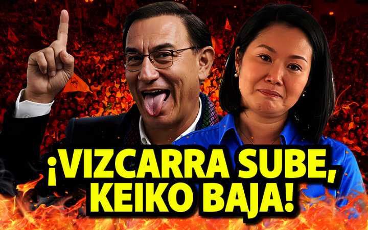 Ipsos: Mario Vizcarra sube a 8% y Keiko cae a 6% por apoyo a Dina y leyes del Congreso