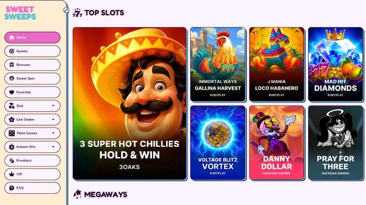 New sweepstakes casino Sweet Sweeps bonus: 10,000 GC, 7.5 free SC