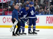 Maple Leafs lose to Devils, defenceman Chris Tanev injured