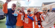 Colorado Broncos fans travel to London to watch the team's game against the Jets