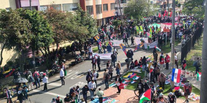En vivo: así avanza la movilidad en Bogotá con las marchas propalestina 