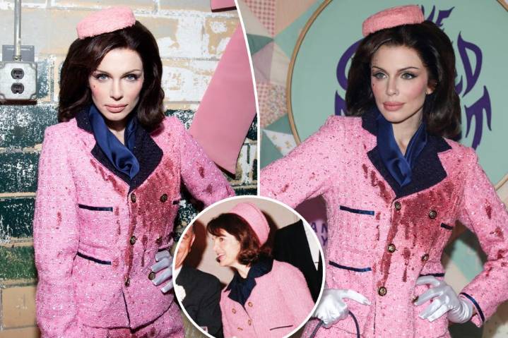 Julia Fox shocks with blood-soaked Jackie Kennedy Halloween costume inspired by 1963 JFK assassination
