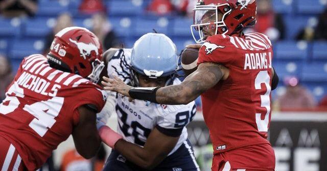 Dedrick Mills rushes for 115 yards, Stampeders trample Argonauts 44