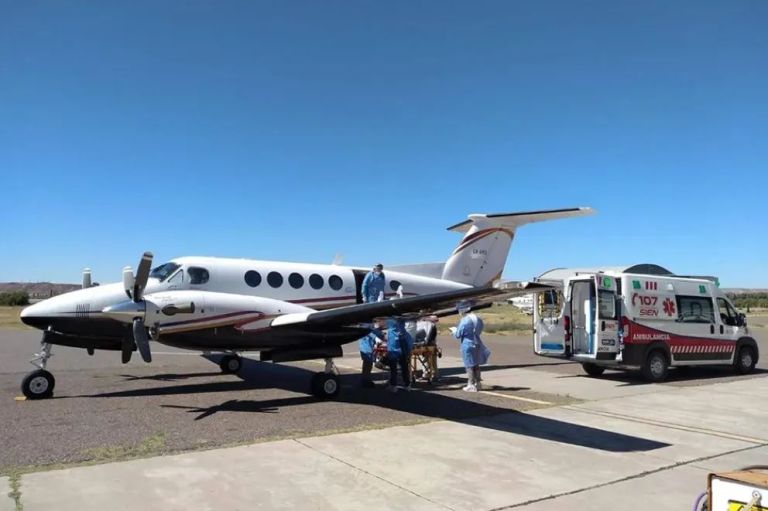 Vuelven a realizarse traslados sanitarios aéreos en la provincia
