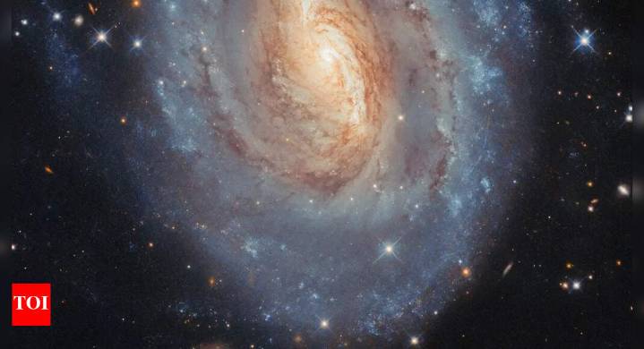 NGC 6000: Hubble Telescope captures stunning spiral galaxy in yellow and blue