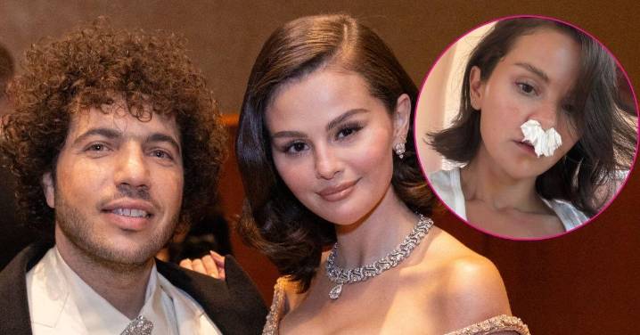 Makeup-Free Selena Gomez Shares Funny Photo of Herself With Tissues in Her Nose After Lavish Wedding to Benny Blanco