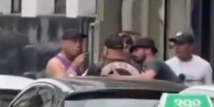 Un miembro de los Hells Angels se peló con un grupo de trapitos en el centro de La Plata