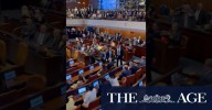 Trump speech interrupted in Knesset
