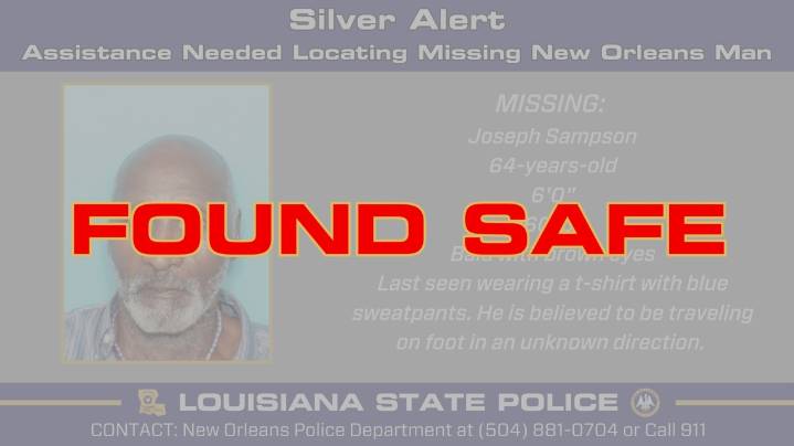 Silver Alert: Missing 64-year-old man found safe