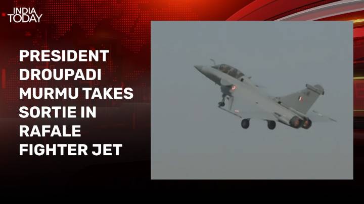 Watch: President Droupadi Murmu takes sortie in Rafale jet from Ambala