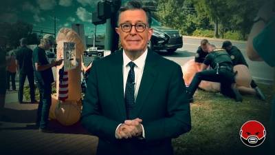The obnoxious protester at Fairhope’s ‘No Kings’ protest gets praise from a failing Stephen Colbert
