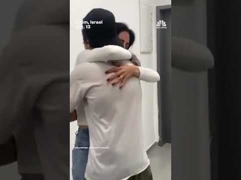 Freed Israeli hostage Matan Zangauker embraces mother